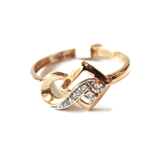 18k rose gold fancy ring mga - rgr0048