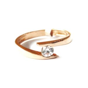 18k rose gold soliter diamond ring mga - rgr0024