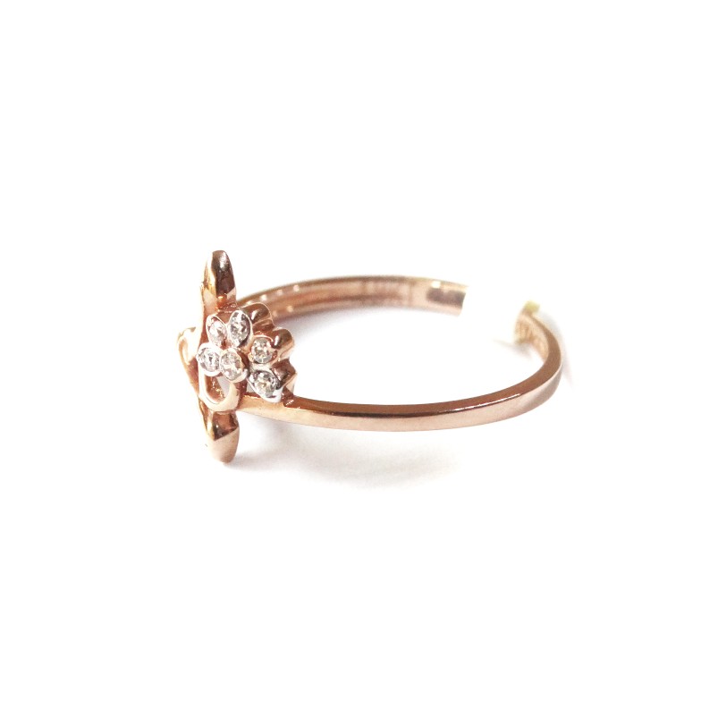 18k rose gold floral ring mga - rgr0013 - Image 2