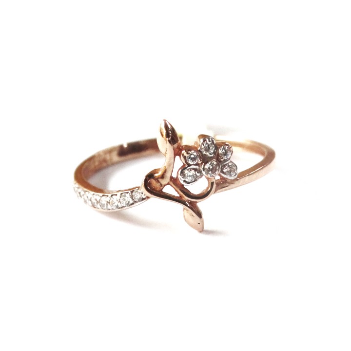 18k rose gold floral ring mga - rgr0013