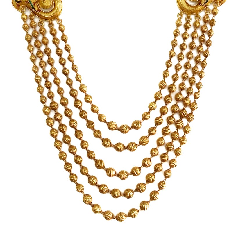 22k gold antique mala mga - am002 - Image 2