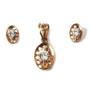 18k rose gold pendant set mga - rps006