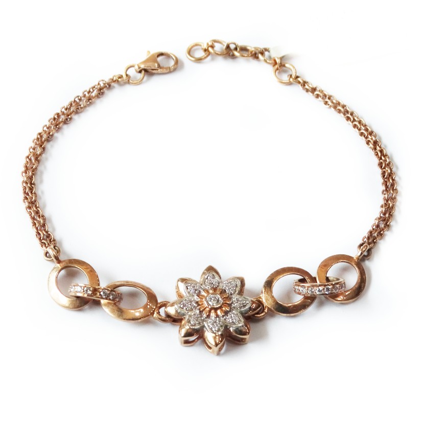 18k rose gold bracelet mga - rgb002