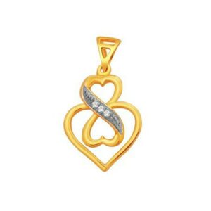 18k gold real diamond pendant mga - rp0027