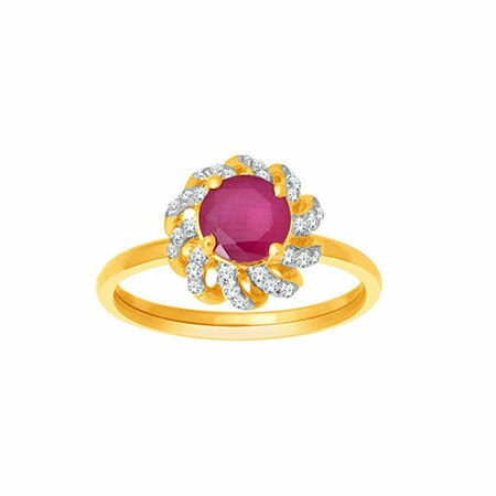 18k gold real diamond ring mga - rdr0033