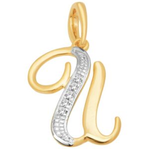 18k gold real diamond pendant mga - rp0021