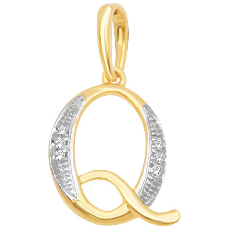 18k gold real diamond pendant mga - rp0017