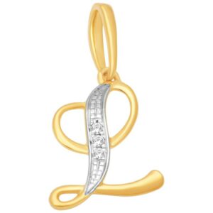 18k gold real diamond pendant mga - rp0012
