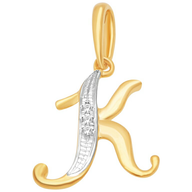 18k gold real diamond pendant mga - rp0011