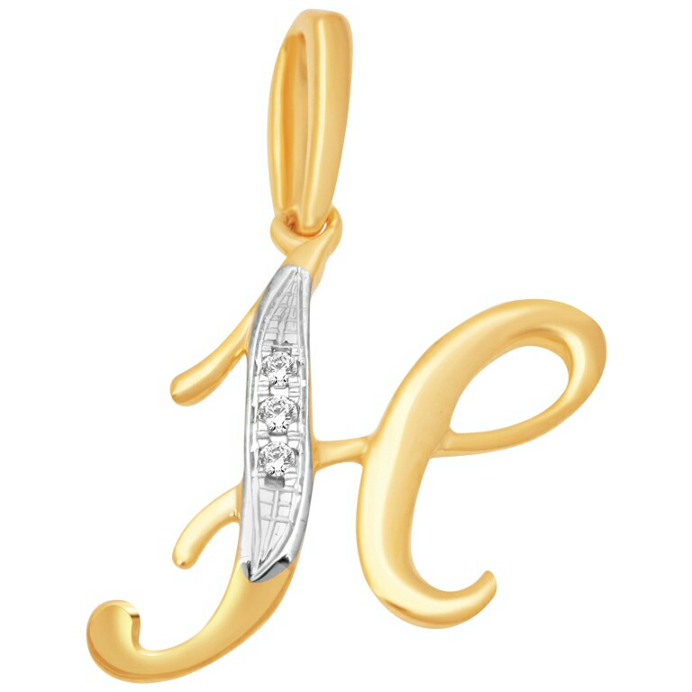 18k gold real diamond pendant mga - rp008