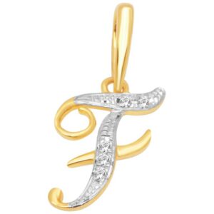 18k gold real diamond pendant mga - rp006