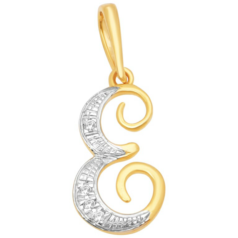 18k gold real diamond pendant mga - rp005