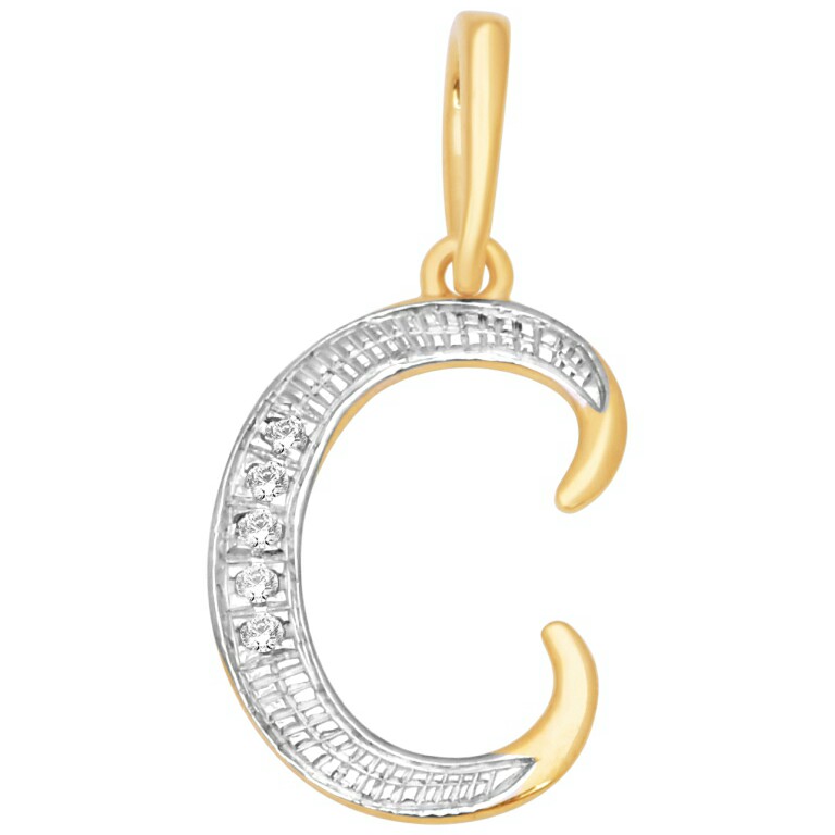 18k gold real diamond pendant mga - rp003