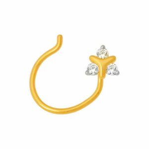 18k gold real diamond nosepin mga - rn0016