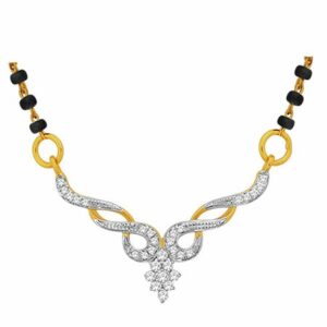 18k gold real diamond mangalsutra mga - rms0015