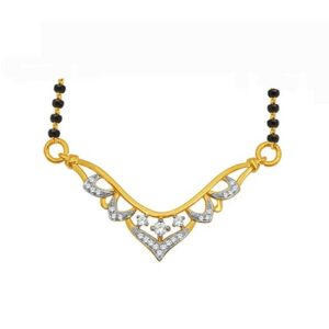 18k gold real diamond mangalsutra mga - rms0014