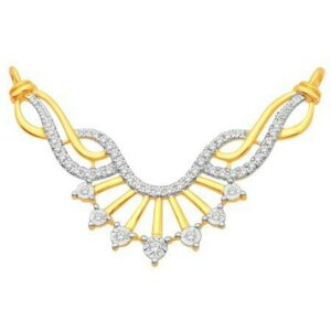 18k gold real diamond mangalsutra mga - rms0012