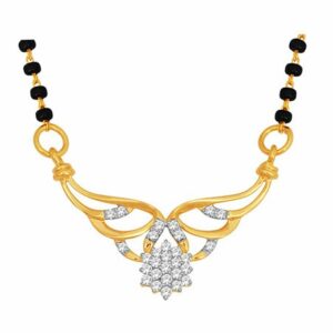 18k gold real diamond mangalsutra mga - rms0011