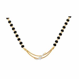 18k gold real diamond mangalsutra mga - rms0010