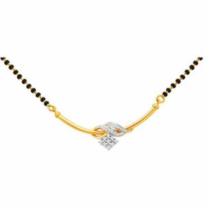 18k gold real diamond mangalsutra mga - rms009