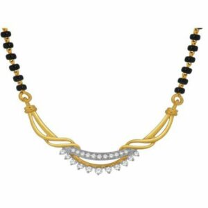 18k gold real diamond mangalsutra mga - rms007
