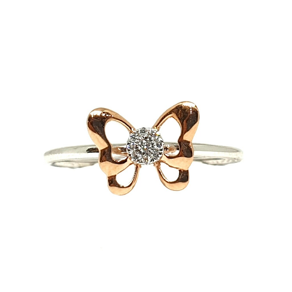 18k white gold rose gold real diamond ring mga - rdr0011