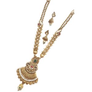 916 Gold Antique Necklace Set MGA - AN001