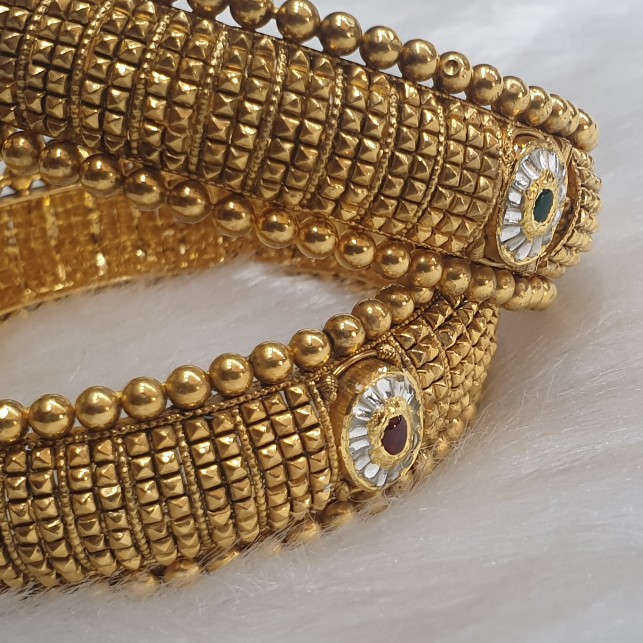 22k gold bridal kada bangles - Image 2