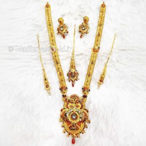22k Gold Calcutti Full Bridal Wedding Necklace Set