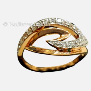 18KT Rose Gold CZ Diamond Ring