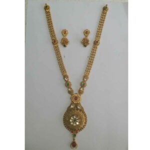 22KT Yellow Gold Ladies Designer Ethic Necklace Set