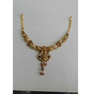 916 Yellow Gold Ladies Designer Necklace Set