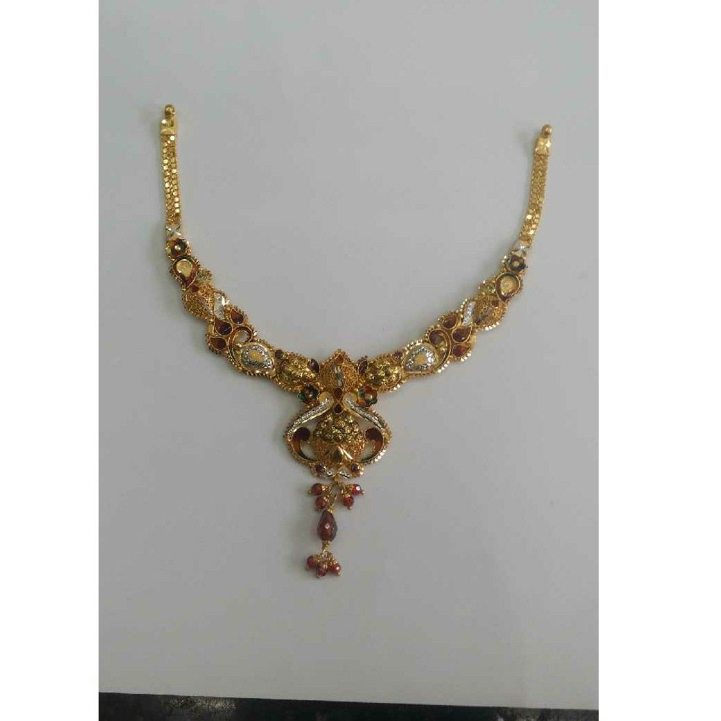 916 Yellow Gold Ladies Designer Necklace Set