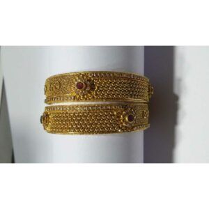22KT Classic Yellow Gold Fancy Bangle