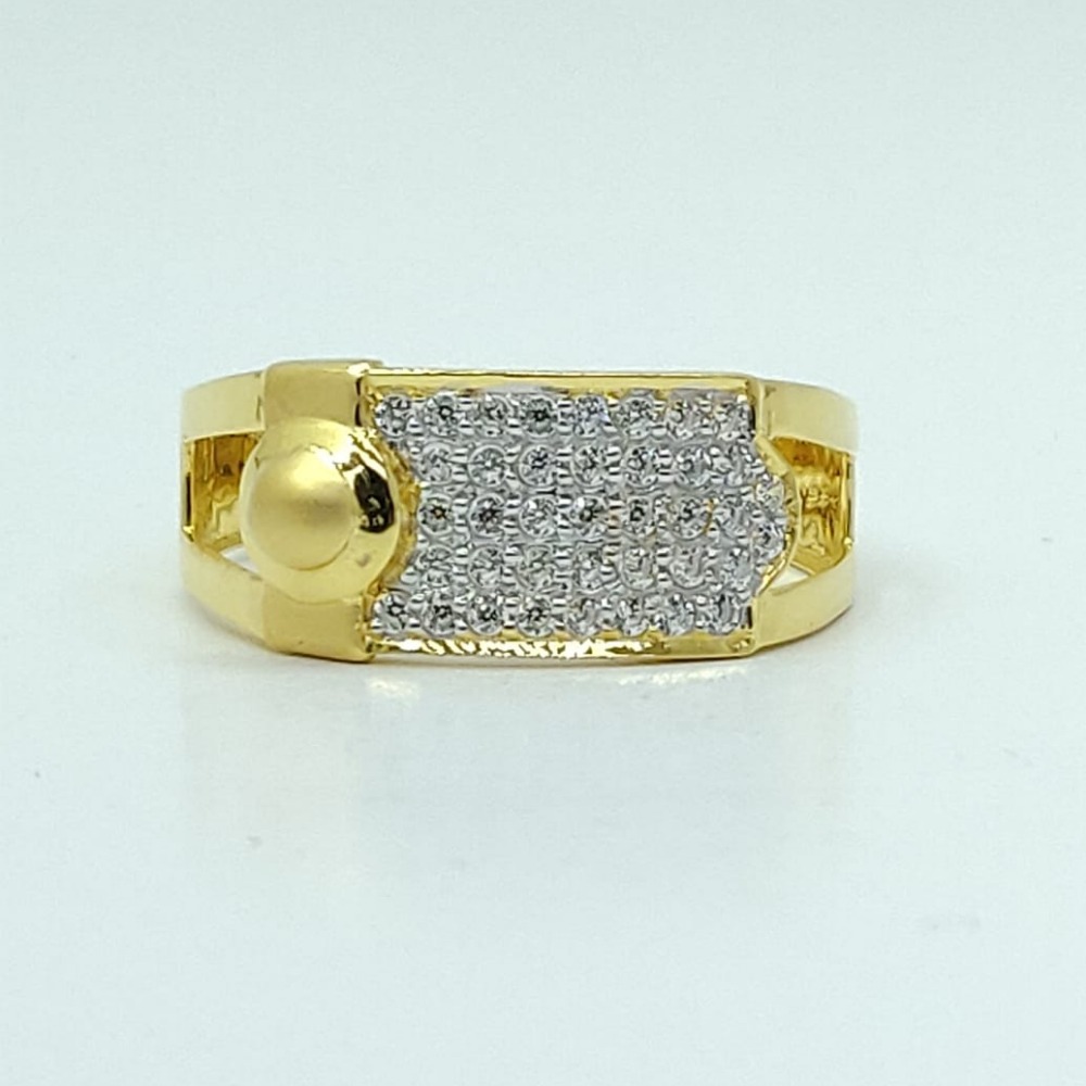 916 CZ Gold Trendy Ring LMJ-089