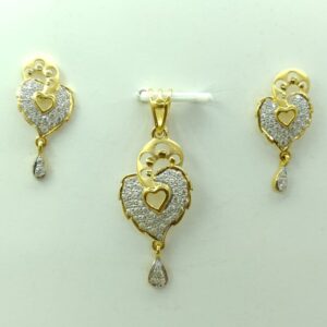 22KT Gold Necklace Set Heart Design LMJ-N011