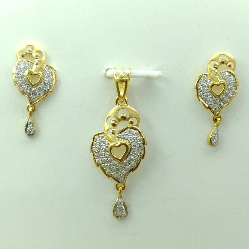 22KT Gold Necklace Set Heart Design LMJ-N011