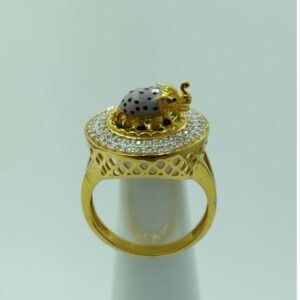Gold Elephant Women Ring LMJ-329