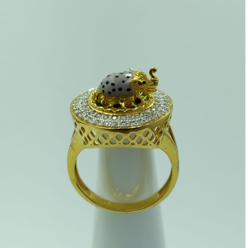 Gold Elephant Women Ring LMJ-329