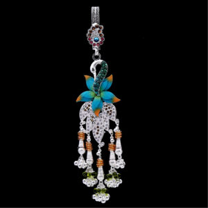 Silver Minakari peacock Style