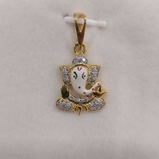 22KT Cz Gold Gents Designer Pave Pendant Pieces