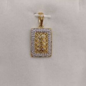 Cz Gold Gents Pendant
