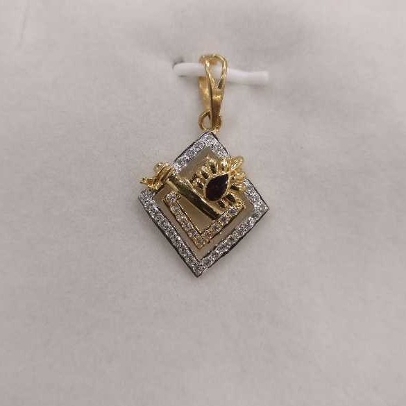 22K / 916 CZ Gold Gents Casting Pendant