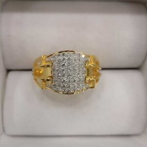 22K / 916 Gold Gents Wedding Diamond Ring