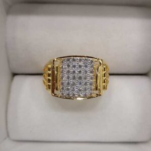 22kt Gold Gents Fancy CZ Ring