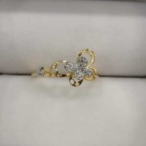 22K / 916 Gold Ladies Butterfly Diamond Ring
