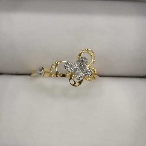22K / 916 Gold Ladies Butterfly Diamond Ring