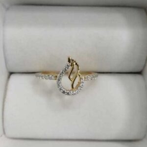 Gold Ladies Antique Prong Indian Ring