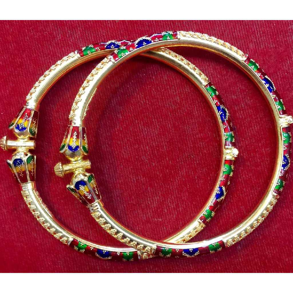 916 Gold Meenakari Ladies Bangles