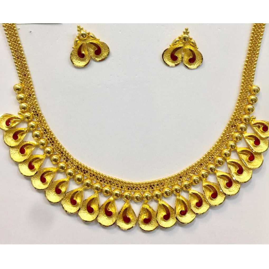 916 Gold Modern necklace Set